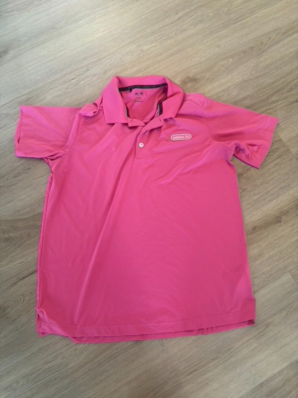 Adidas Men's Pink Golf Polo Large